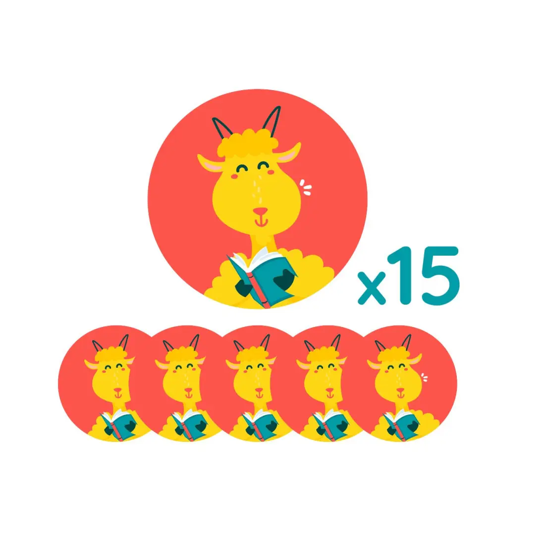 Pack de 15 gommettes
