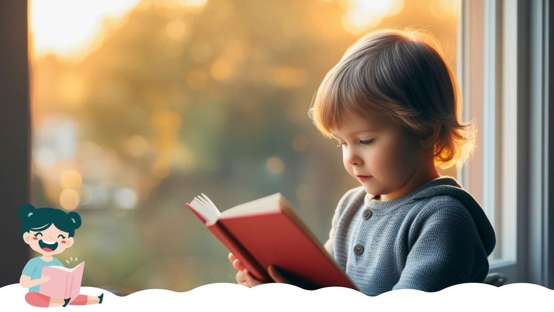 Enfant de 3 ans qui lit dans sa chambre