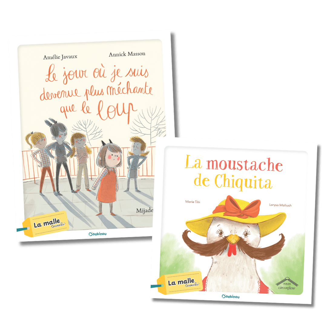 Le jour où je suis devenue plus méchante que le loup et La moustache de Chiquita (lot) - Bookinou (Pimely)