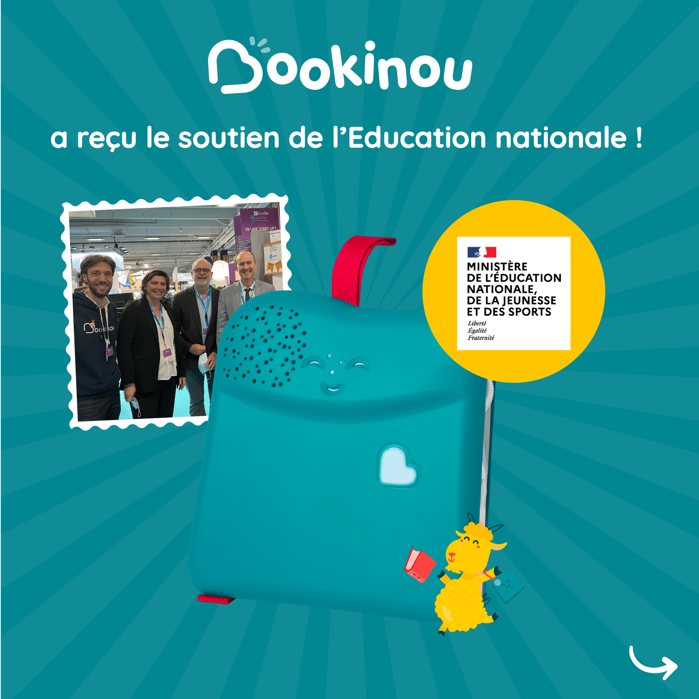 Bookinou a le soutien de l'éducation nationale