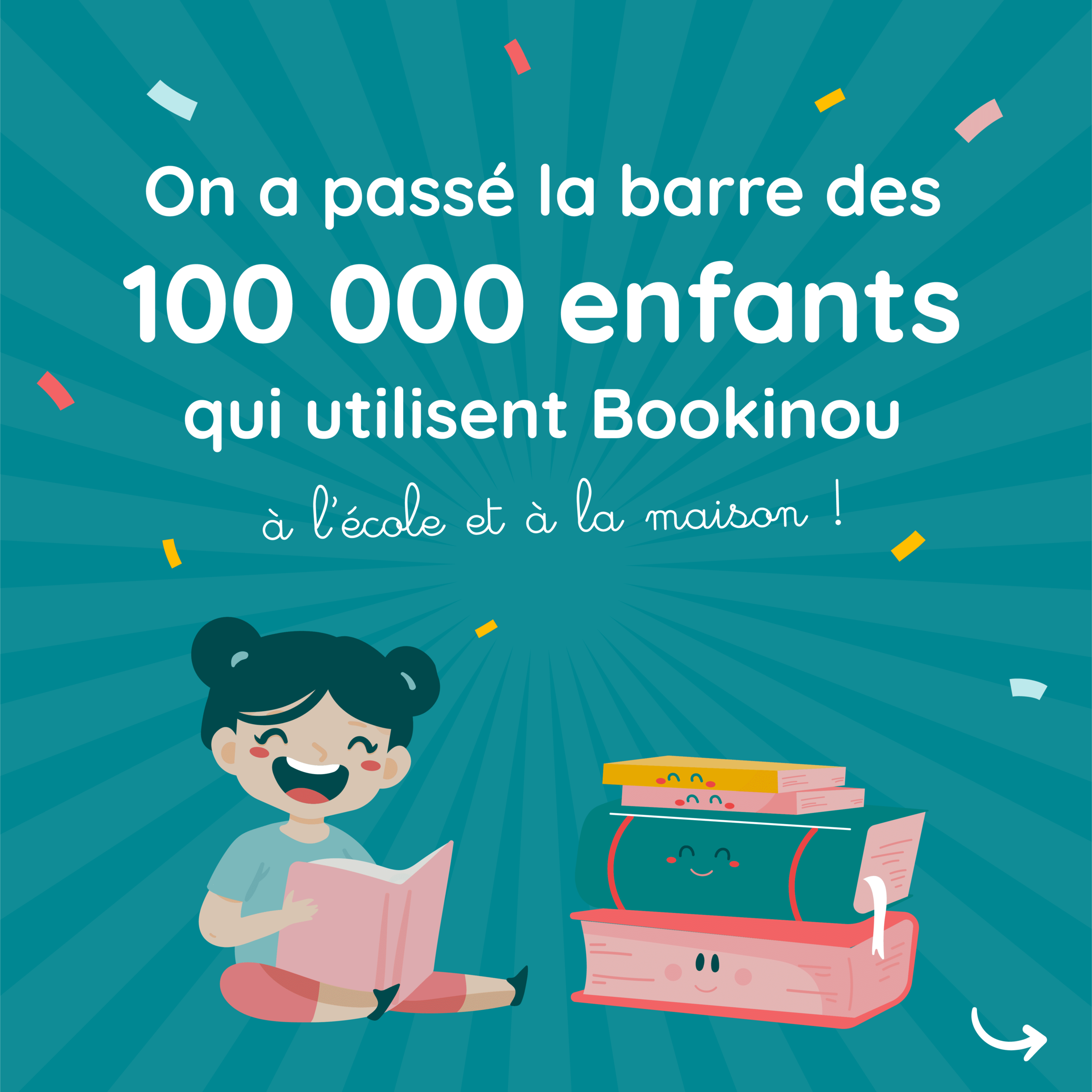 100 000 enfants utilisent Bookinou